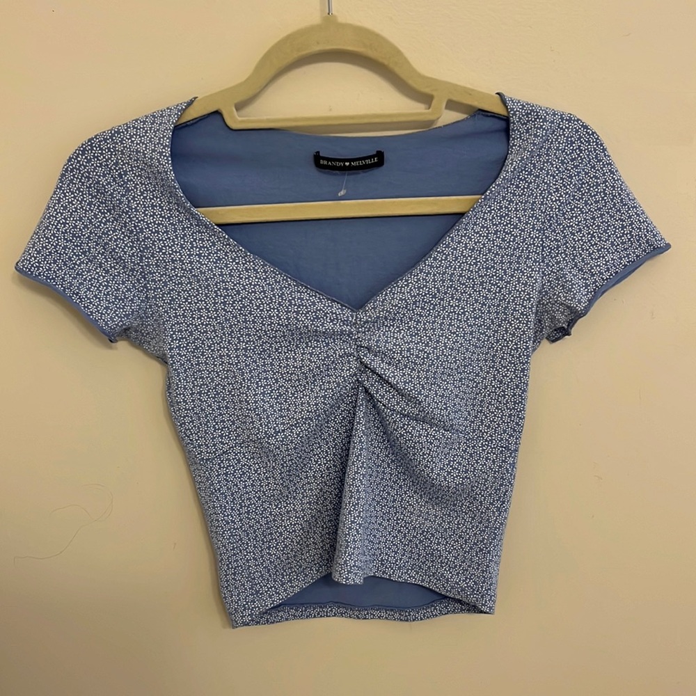 Light blue floral top